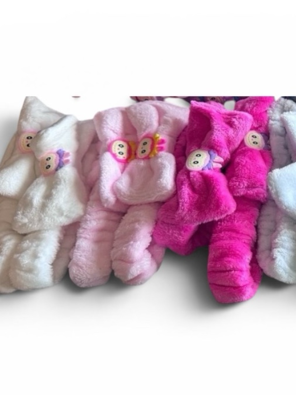 Set of 12 Plush Monster Spa Headbands